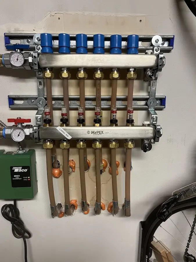 Plumber performing Gas Leak Detection at a residential property in DeFuniak Springs